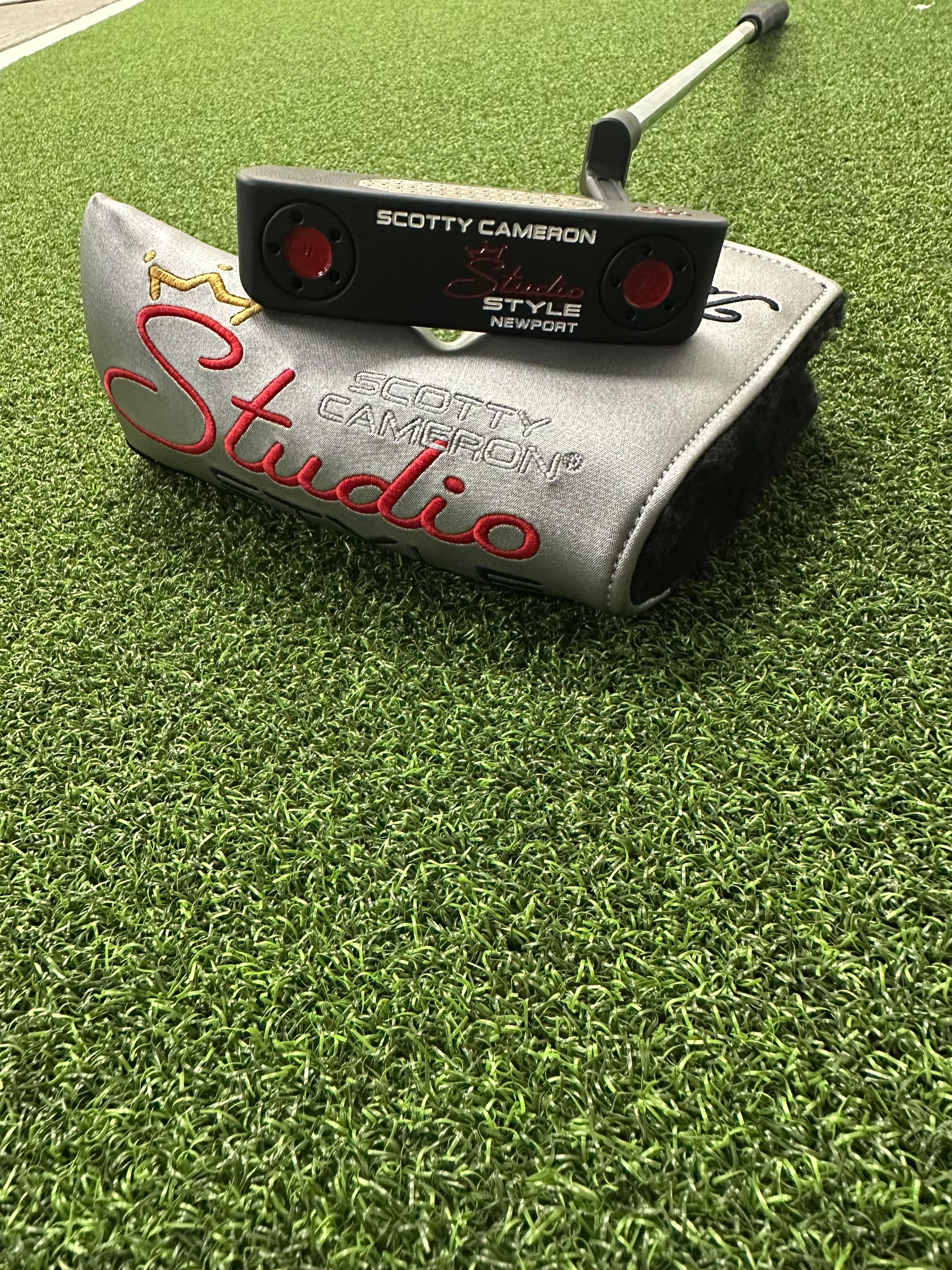 Tour Quality Golf's Shop Putter Custom 34" Red and Black Scotty Cameron Studio Style Newport
