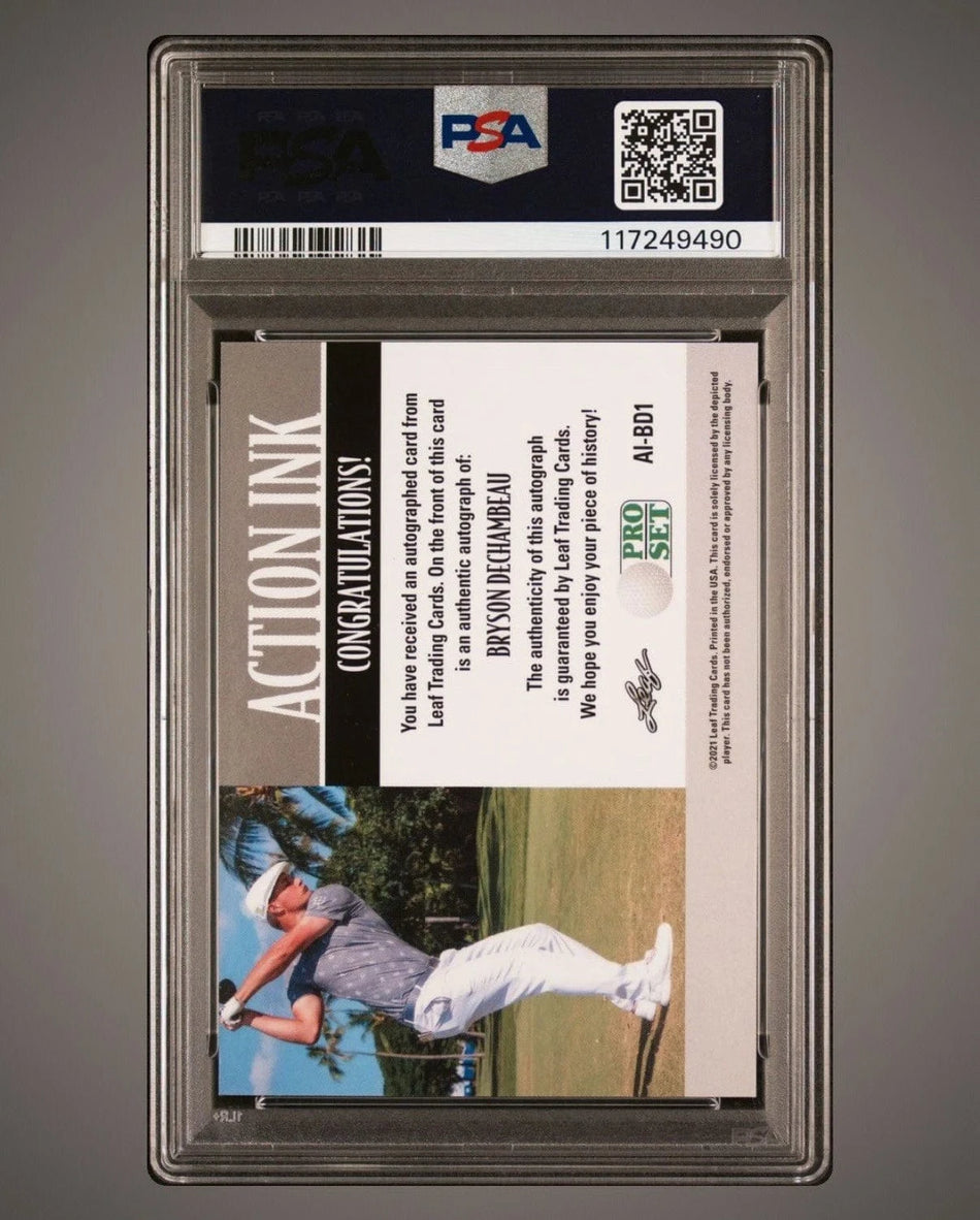 Tour Quality Golf's Shop 2021 Leaf Pro Set Bryson DeChambeau Action Ink Auto /75 AI-BD1 PSA Autograph