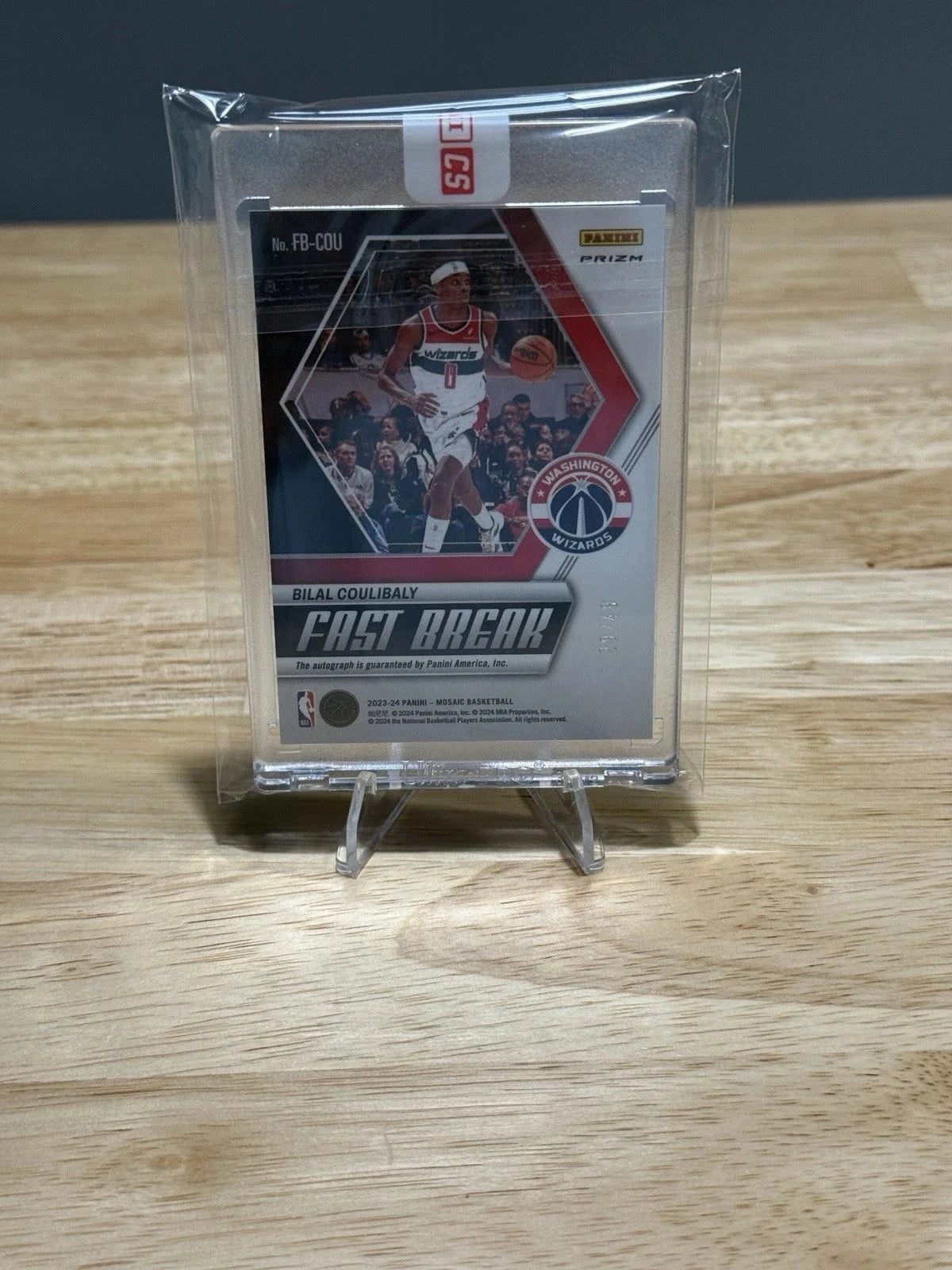 Tour Quality Golf's Shop 2023 Panini Mosaic Bilal Coulibaly Fast Break Red Disco Auto /49 RC Wizards