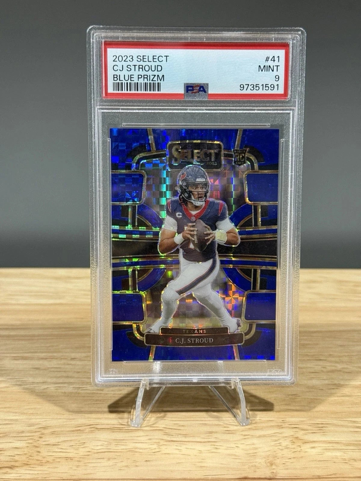 Tour Quality Golf's Shop 2023 Select CJ Stroud Concourse BLUE PRIZM Rookie RC 74/199 Color Match PSA 9