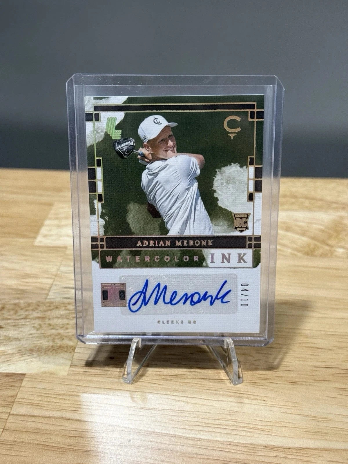 Tour Quality Golf's Shop 2024-25 Panini Impeccable LIV Golf Adrian Meronk /10 GOLD RC Auto WC-AMK