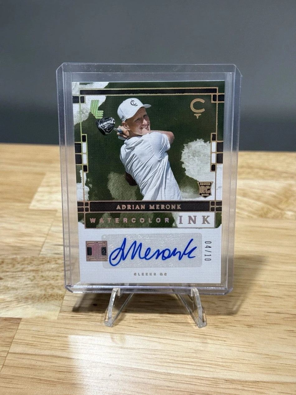 Tour Quality Golf's Shop 2024-25 Panini Impeccable LIV Golf Adrian Meronk /10 GOLD RC Auto WC-AMK