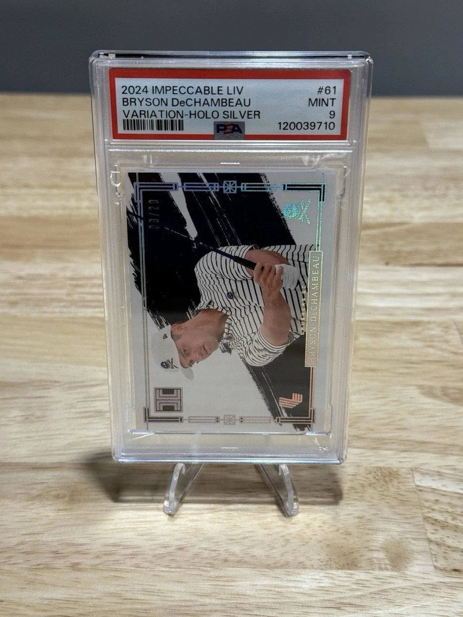 Tour Quality Golf's Shop 2024-25 Panini Impeccable Liv Golf Bryson Dechambeau /20 PSA 9