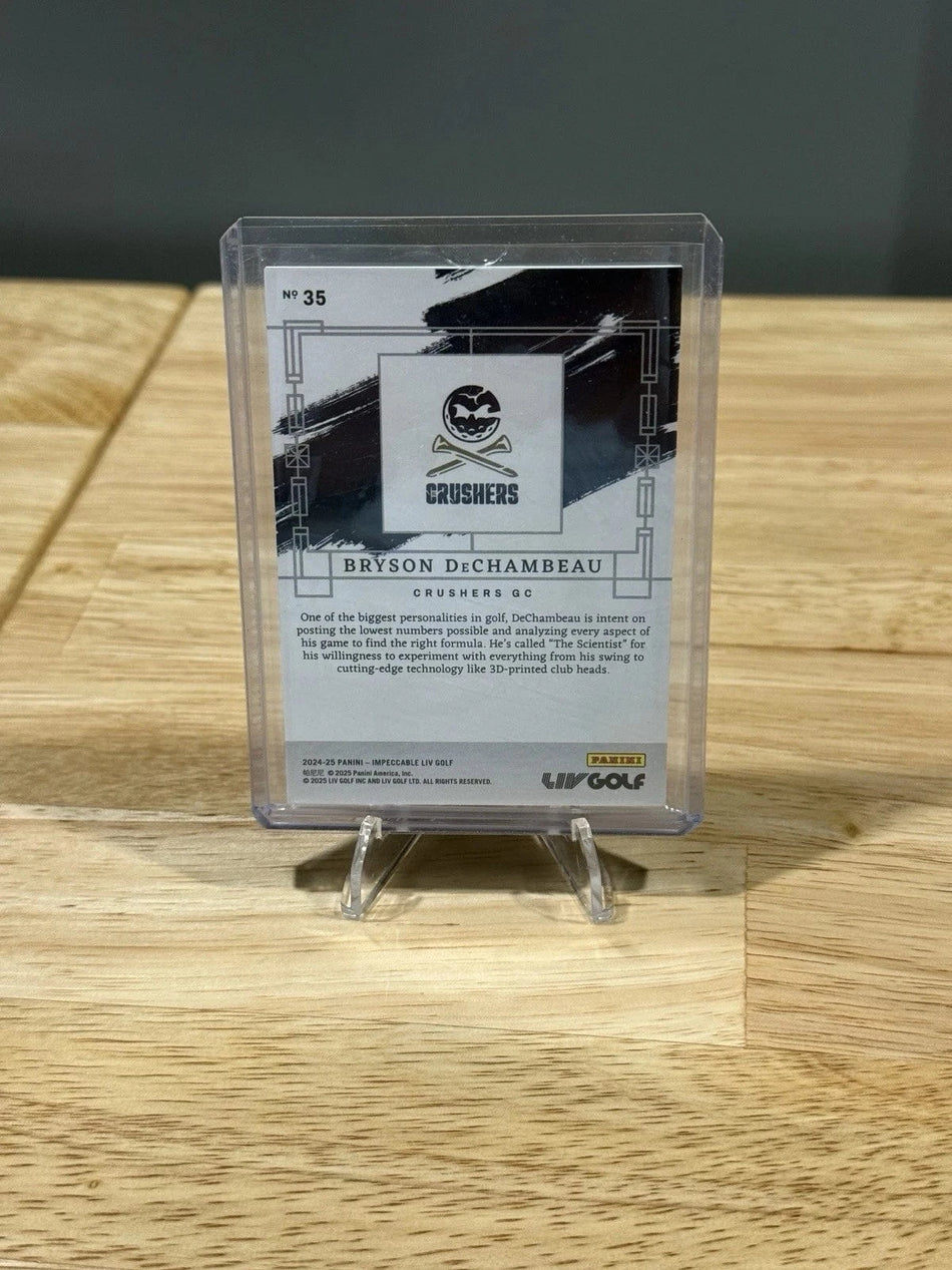 Tour Quality Golf's Shop 2024-25 Panini Impeccable LIV Golf Bryson DeChambeau Gold #/10 Crushers #35