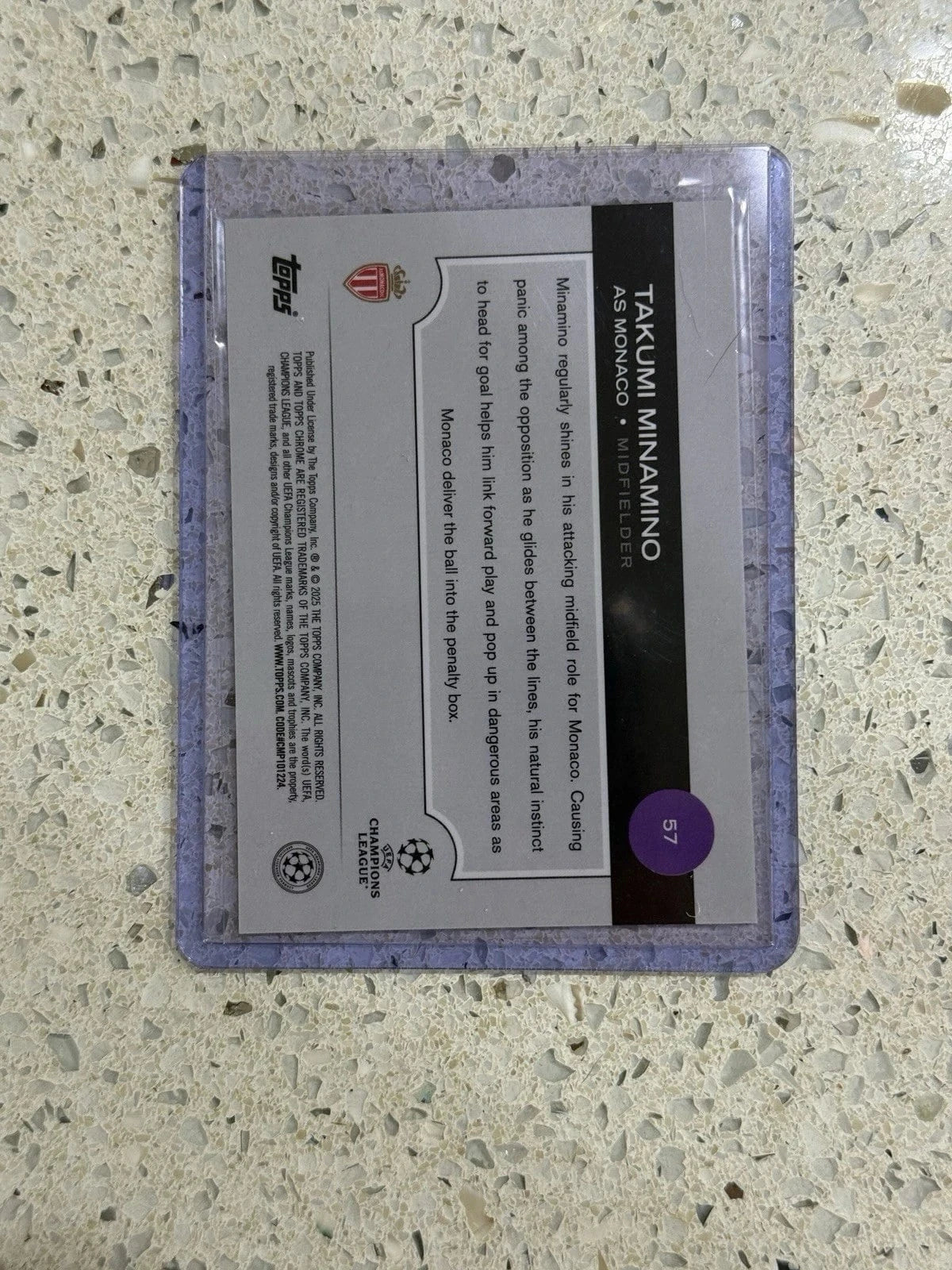 Tour Quality Golf's Shop 2024-25 Topps Chrome UEFA Club Comp TAKUMI MINAMINO Base Gold 02/50 #57