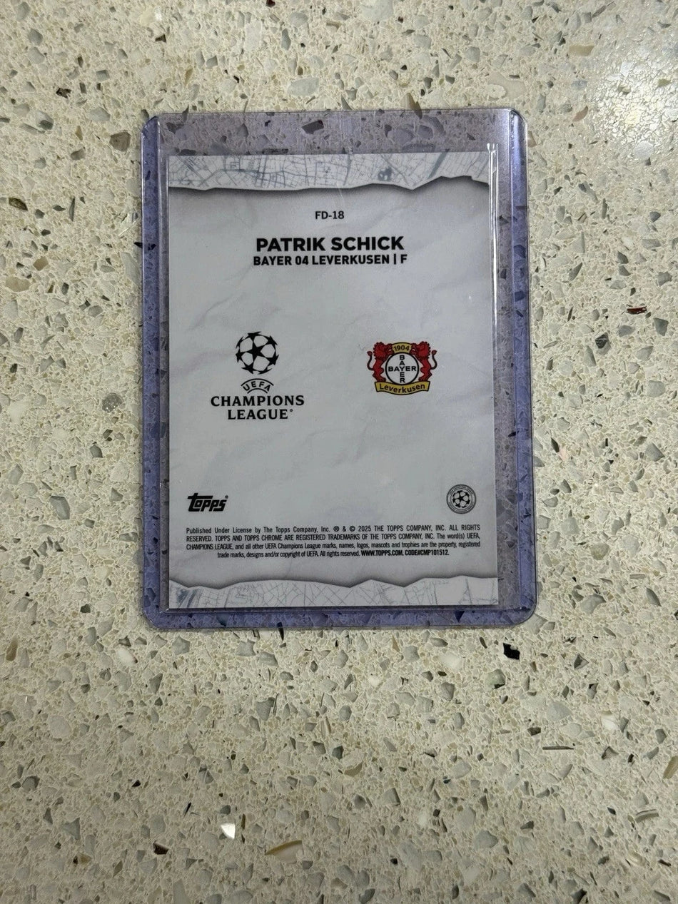 Tour Quality Golf's Shop 2024-25 Topps Chrome UEFA Club Gold Final Destination FD-18 Patrik Schick 28/50