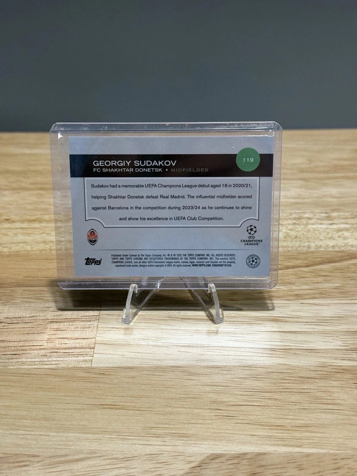 Tour Quality Golf's Shop 2024-25 Topps Chrome Uefa GEORGIY SUDAKOV Gold Lava /50 Shakhtar Ukraine NV