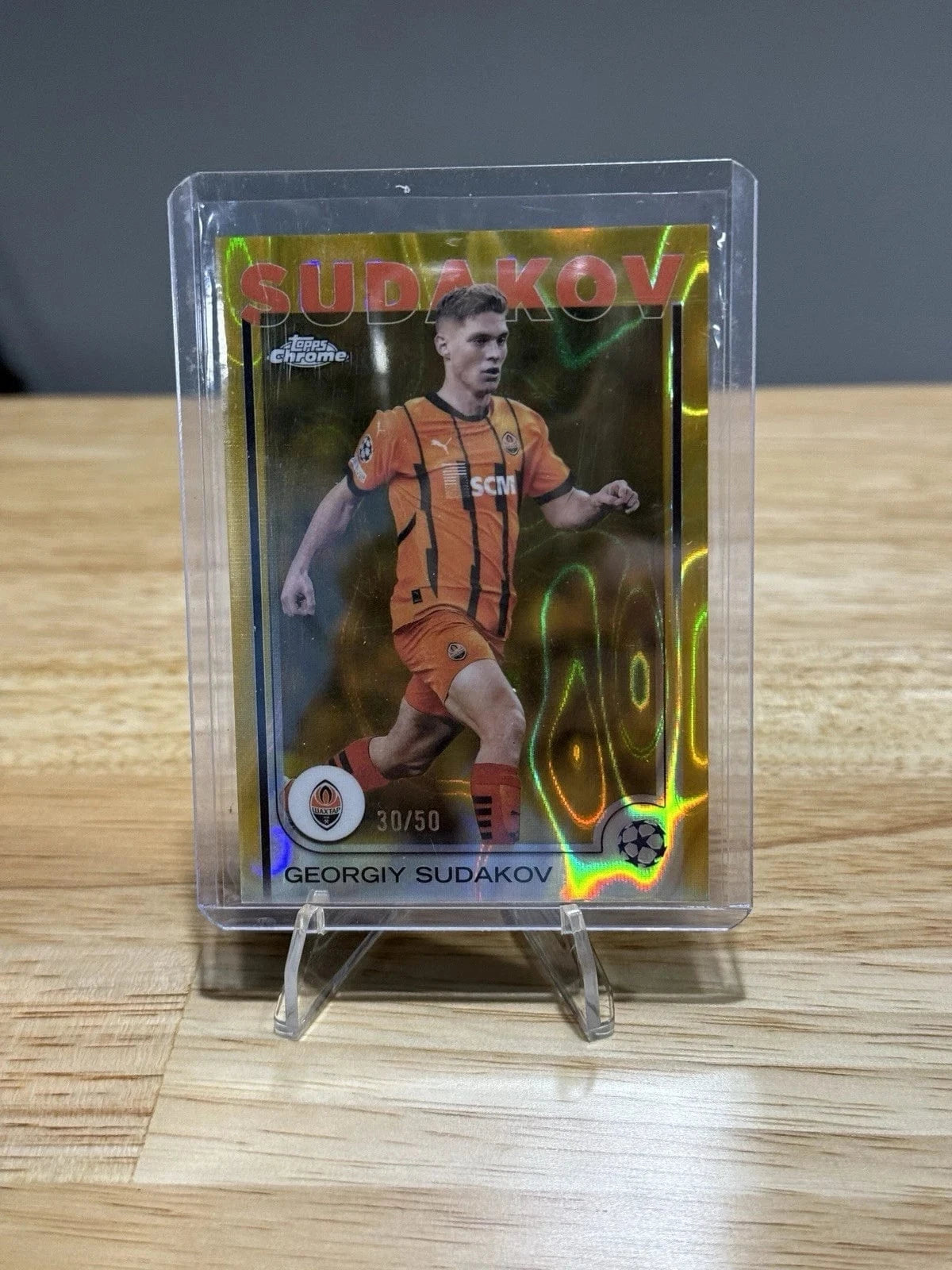 Tour Quality Golf's Shop 2024-25 Topps Chrome Uefa GEORGIY SUDAKOV Gold Lava /50 Shakhtar Ukraine NV