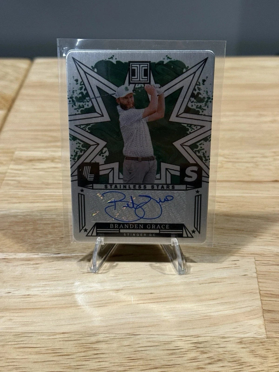 Tour Quality Golf's Shop 2024 Impeccable Liv Golf Branden Grace Stainless Stars Green Auto /99