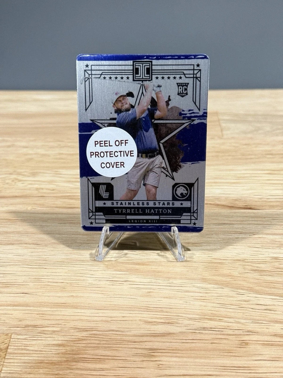 Tour Quality Golf's Shop 2024 Impeccable LIV Golf Stainless Stars Blue /25 Tyrrell Hatton Rookie Auto RC