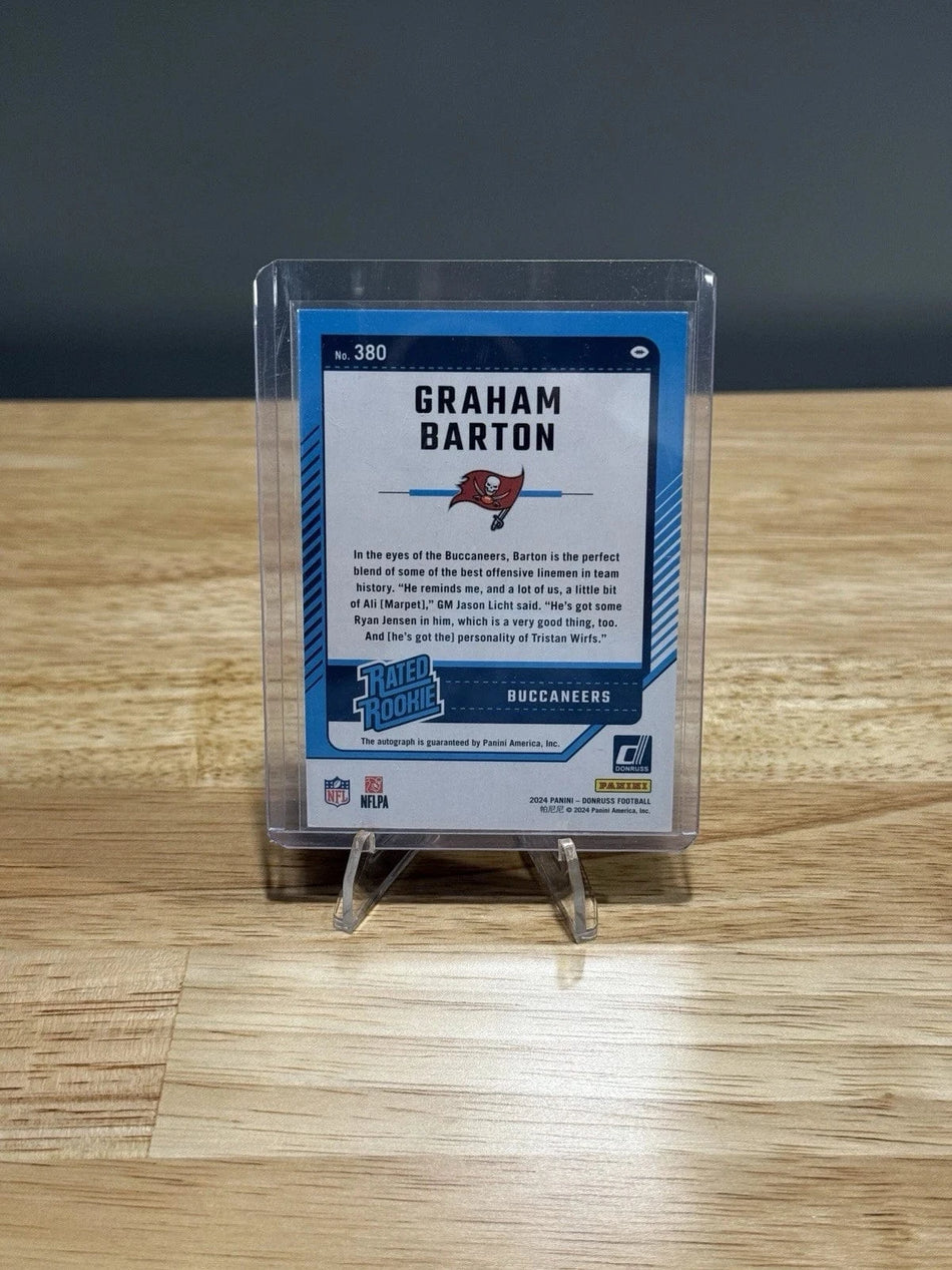 Tour Quality Golf's Shop 2024 Panini Donruss Rated Rookie Orange Autographs 380 Graham Barton Football