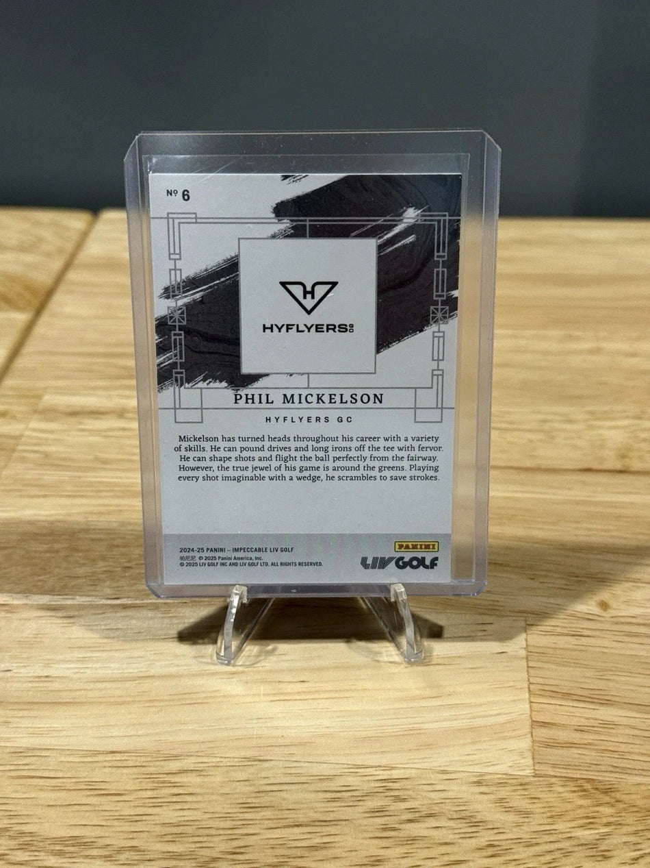 Tour Quality Golf's Shop 2024 Panini Impeccable LIV Golf /99 Phil Mickelson #6