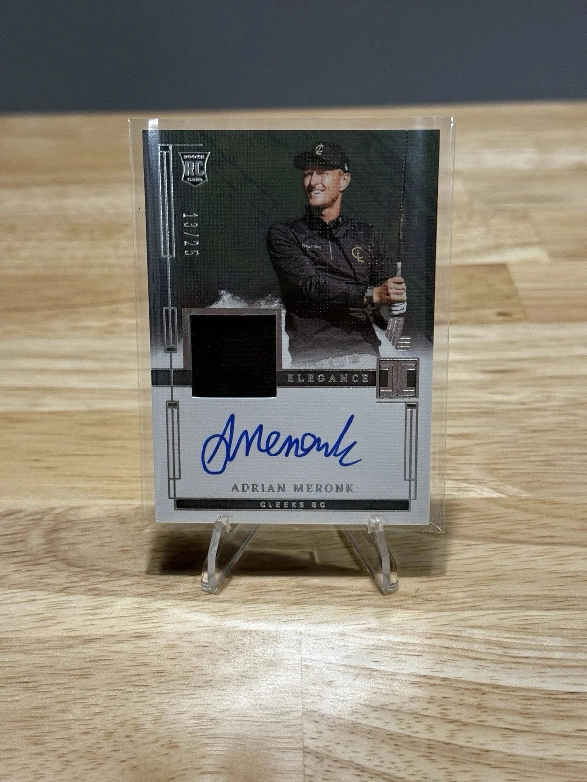 Tour Quality Golf's Shop 2024 Panini Impeccable LIV Golf Adrian Meronk Elegance Patch Auto Silver /25