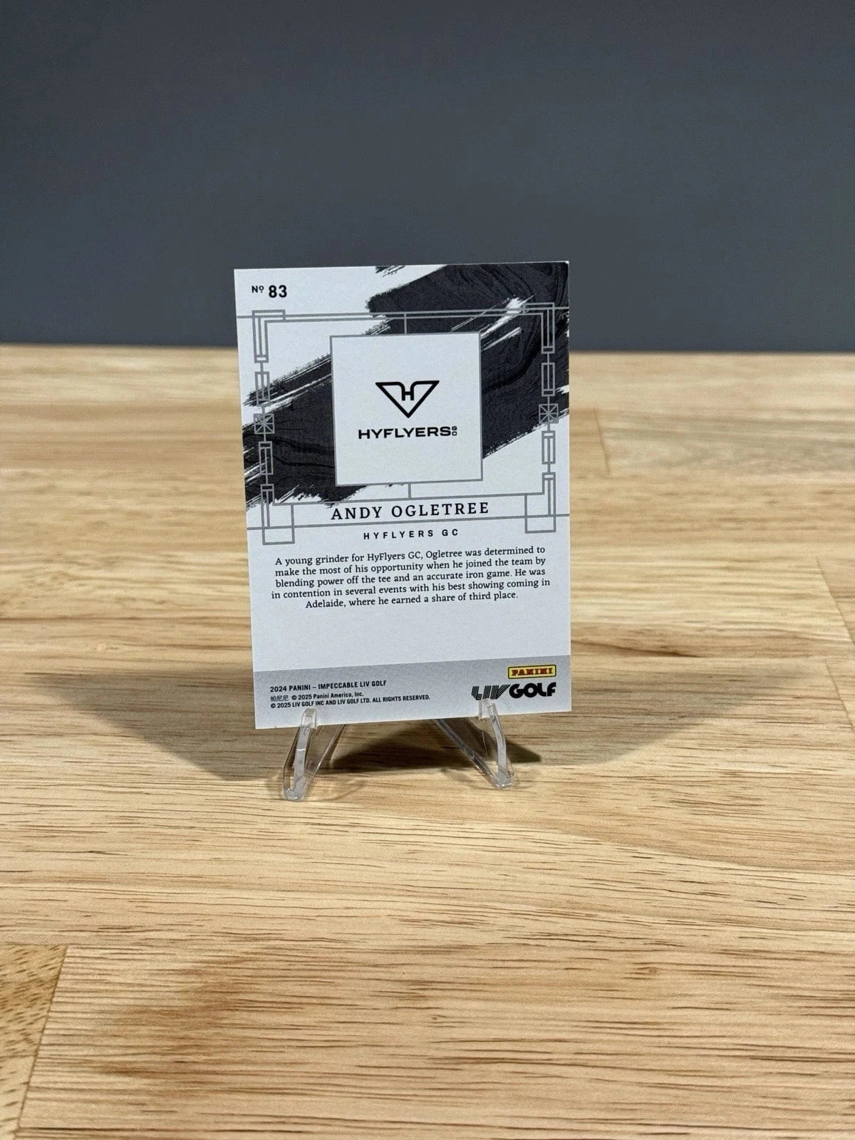 Tour Quality Golf's Shop 2024 Panini Impeccable LIV Golf Card 83 Andy Ogletree Holo Silver /20