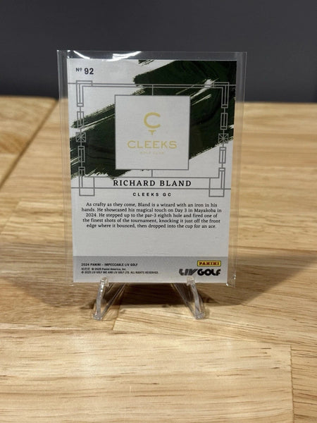 Tour Quality Golf's Shop 2024 Panini Impeccable Liv Golf Richard Bland Silver /25 Card