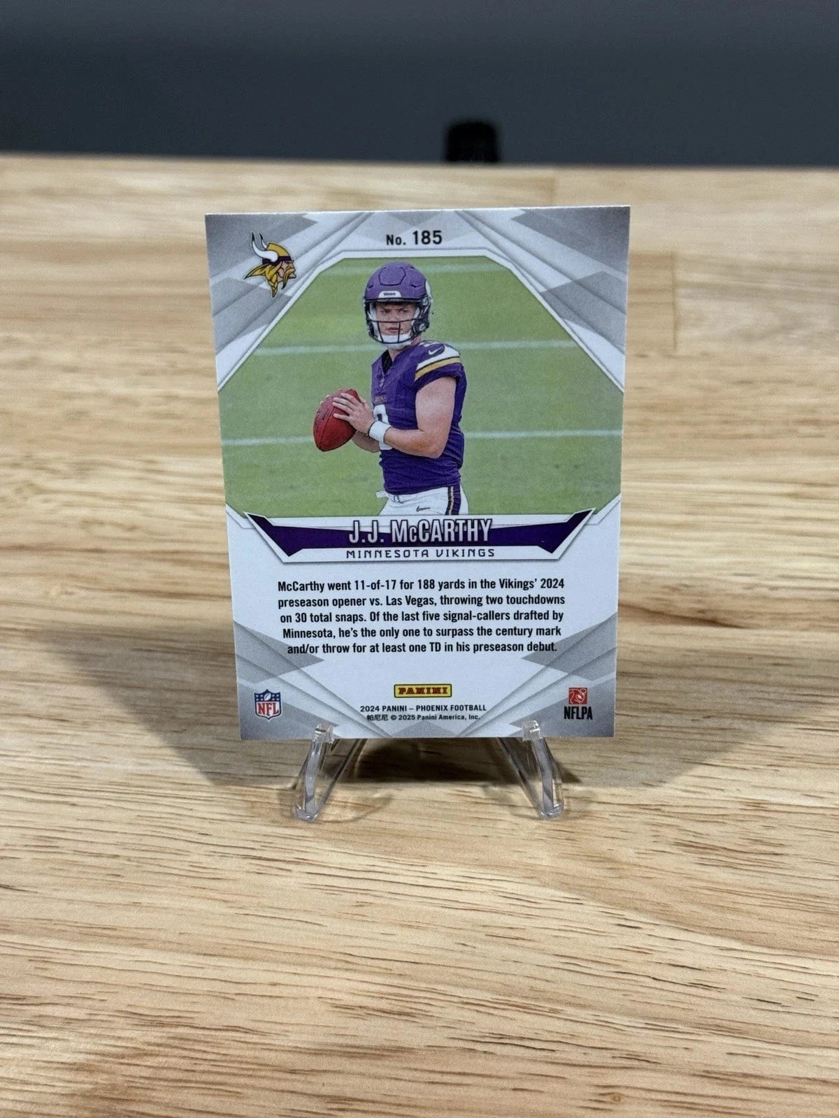 Tour Quality Golf's Shop 2024 Panini Phoenix Rookies J.J. McCarthy Hyper 185 Purple RC Football JJ