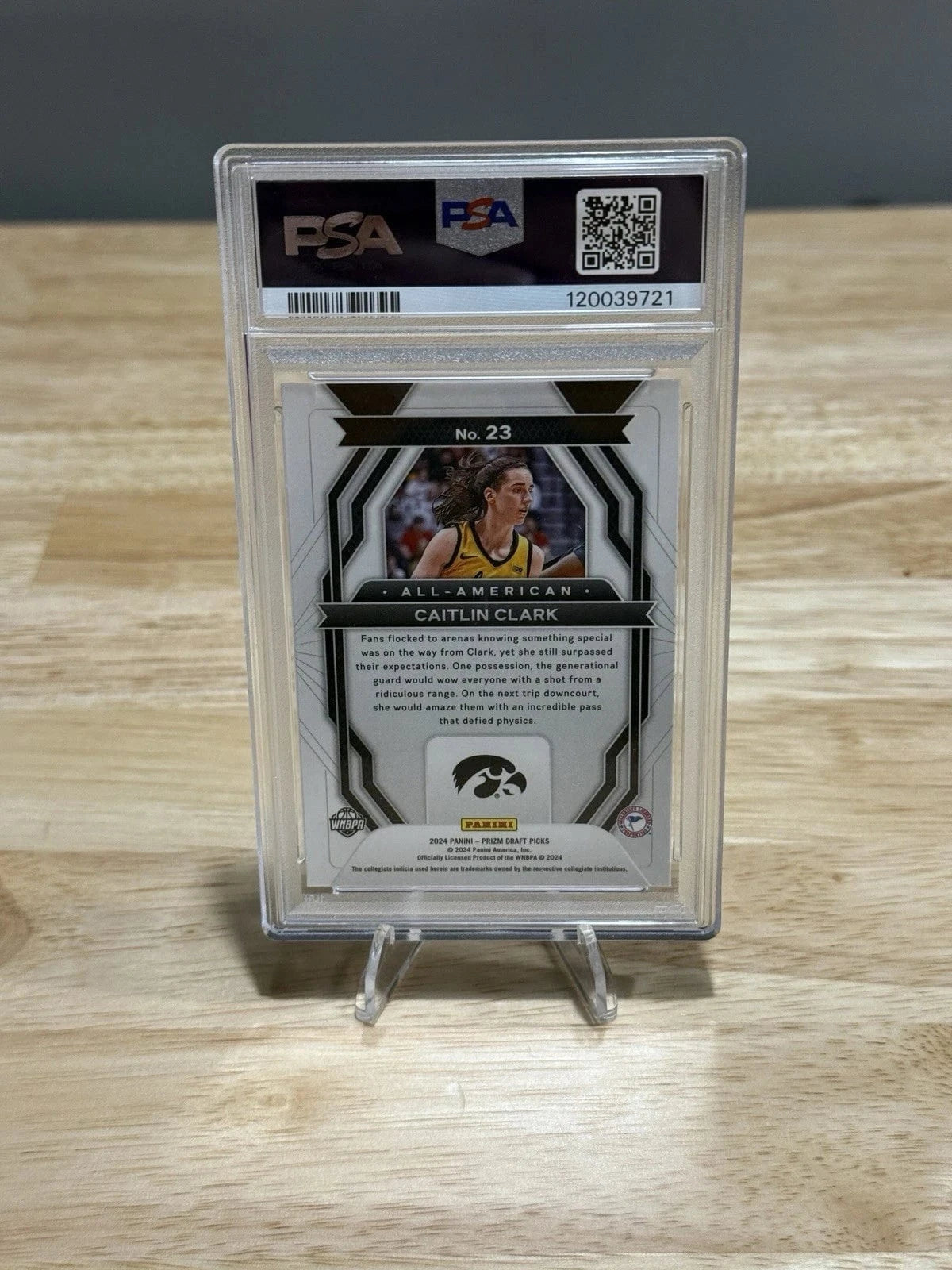 Tour Quality Golf's Shop 2024 Panini Prizm Draft Picks All-American Caitlin Clark 23 PSA 10 GEM MINT RC