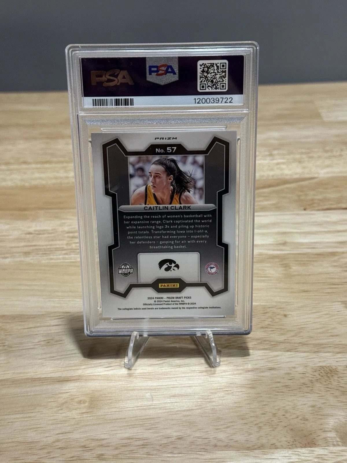 Tour Quality Golf's Shop 2024 Panini Prizm Draft Picks Caitlin Clark 57 Silver Prizm RC PSA 10 Card