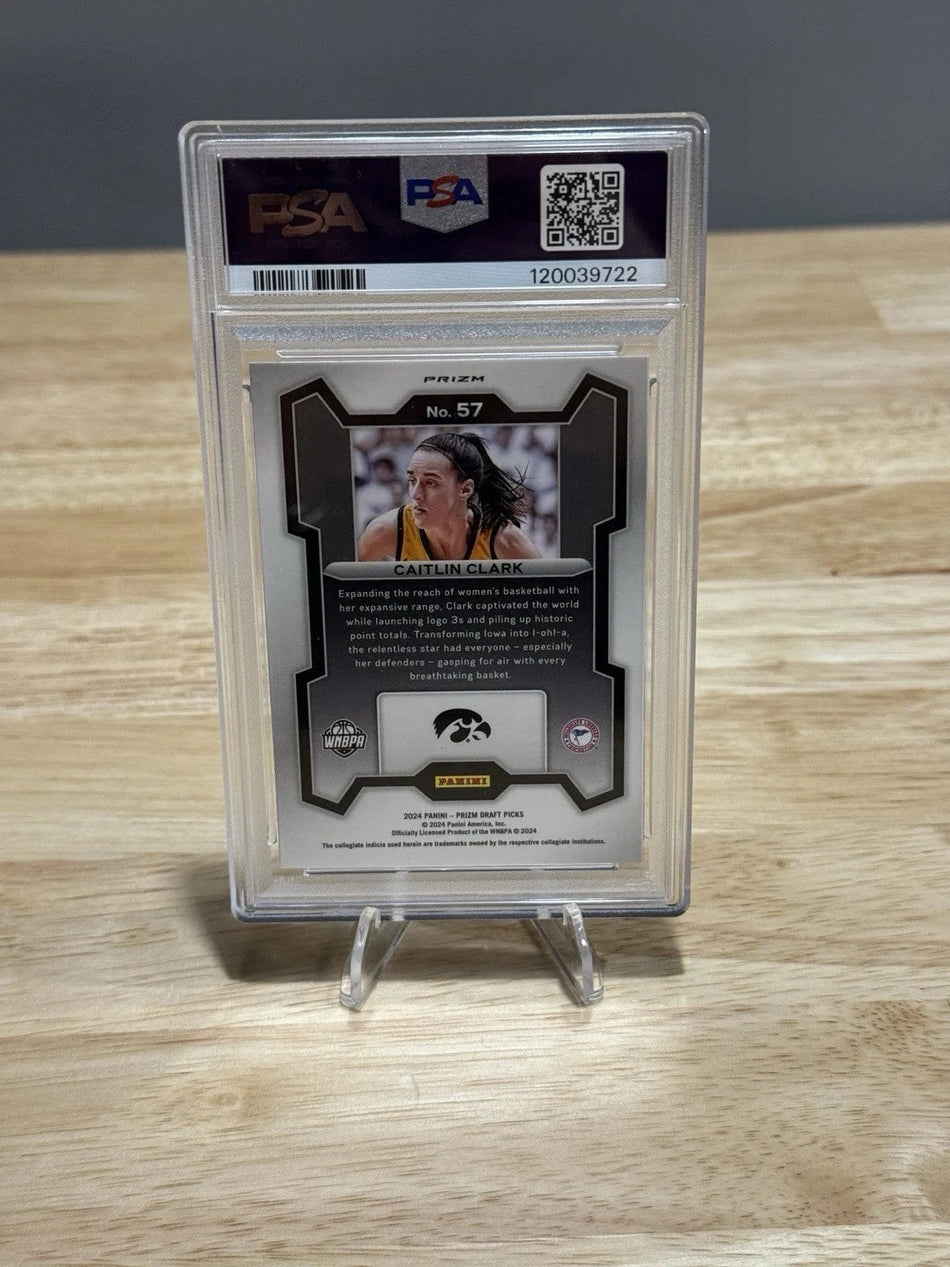 Tour Quality Golf's Shop 2024 Panini Prizm Draft Picks Caitlin Clark 57 Silver Prizm RC PSA 10 Card