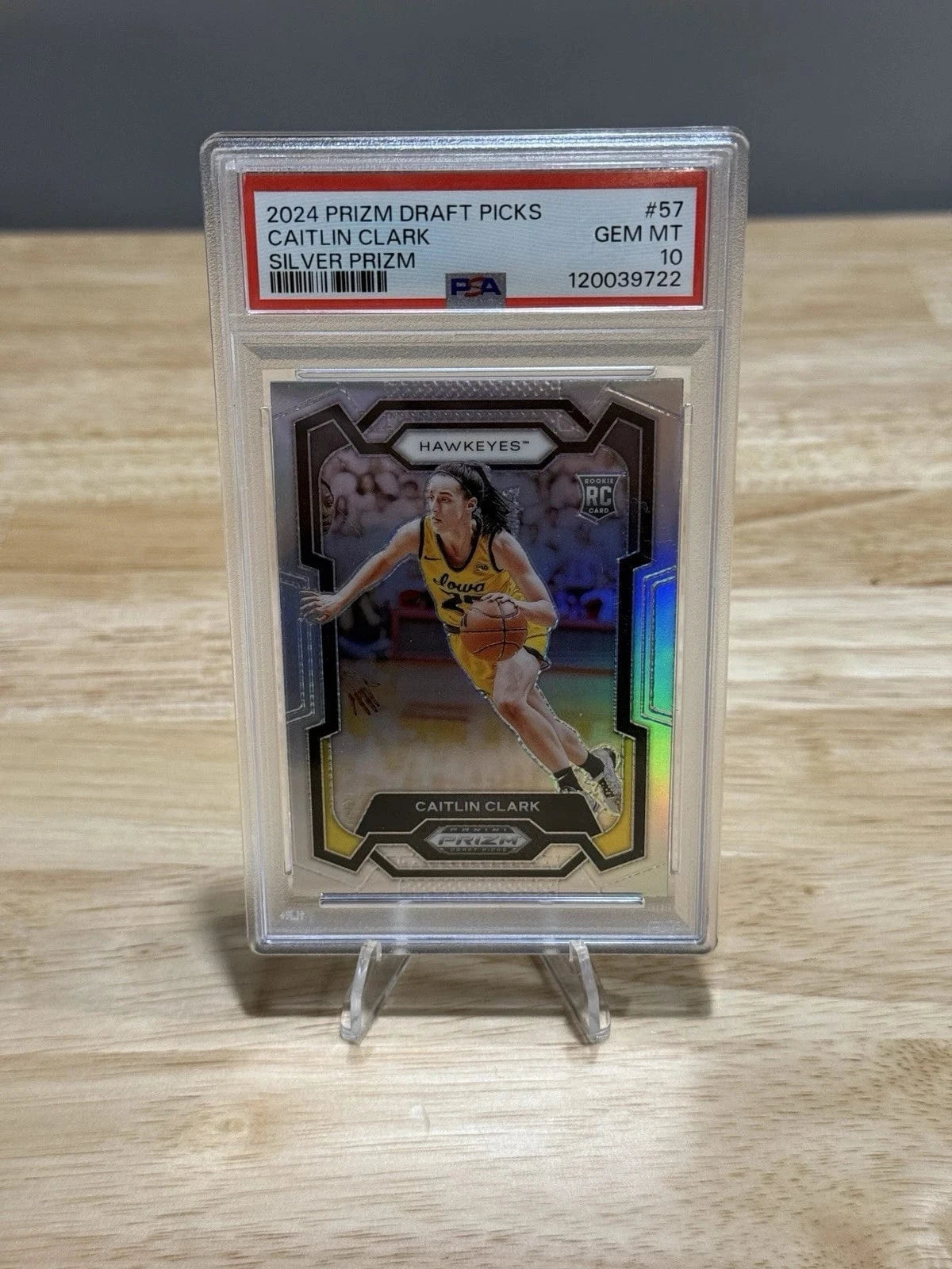 Tour Quality Golf's Shop 2024 Panini Prizm Draft Picks Caitlin Clark 57 Silver Prizm RC PSA 10 Card