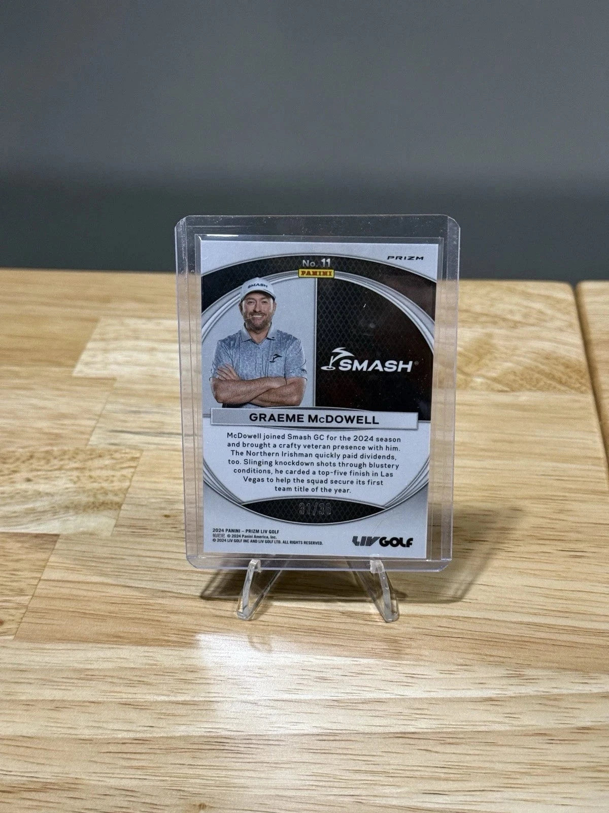 Tour Quality Golf's Shop 2024 Panini Prizm LIV Golf Global Reach White Mojo 31/36 Graeme McDowell #11