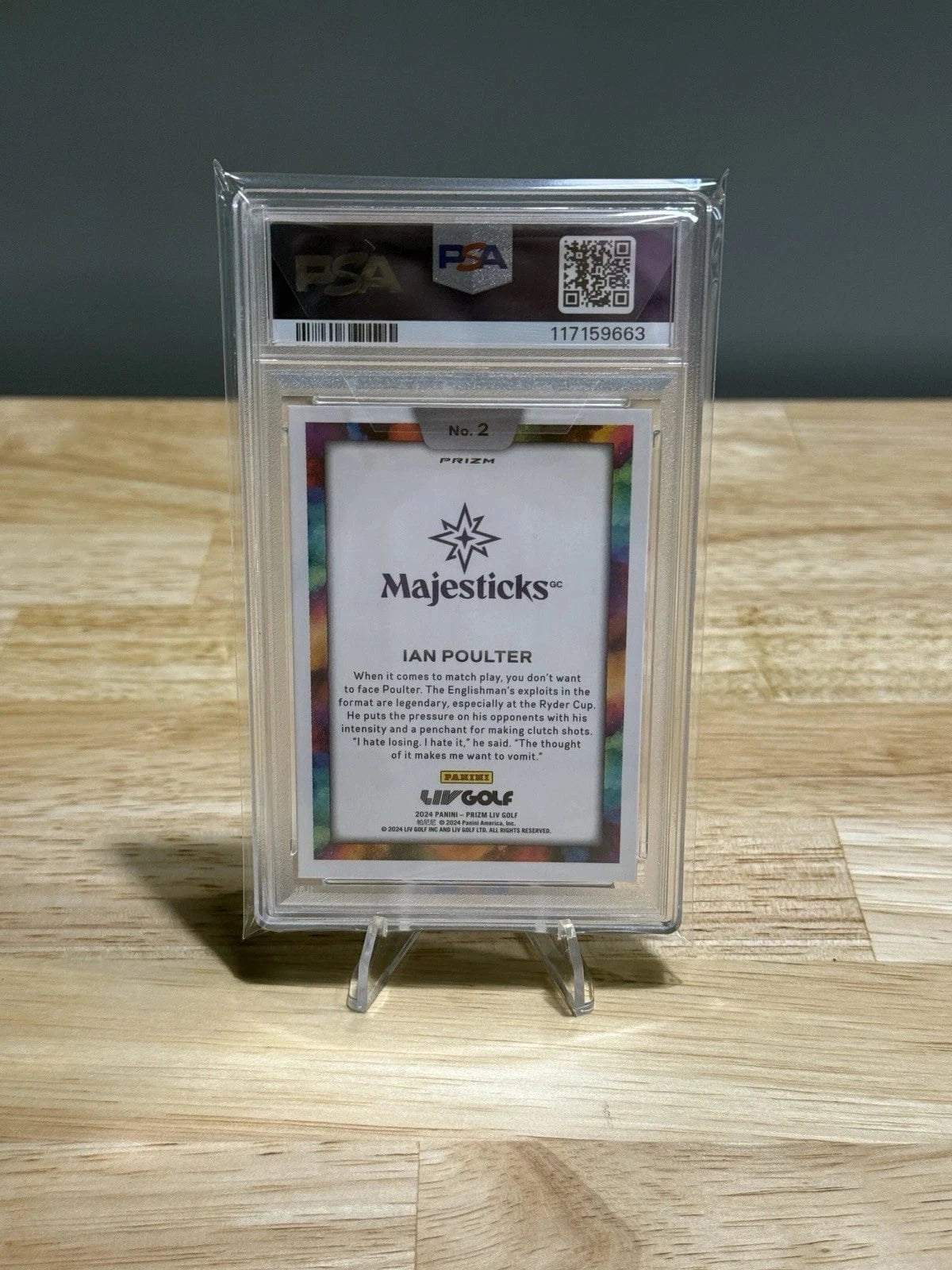 Tour Quality Golf's Shop 2024 Panini Prizm LIV Golf Ian Poulter Color Blast SSP PSA 10 Card