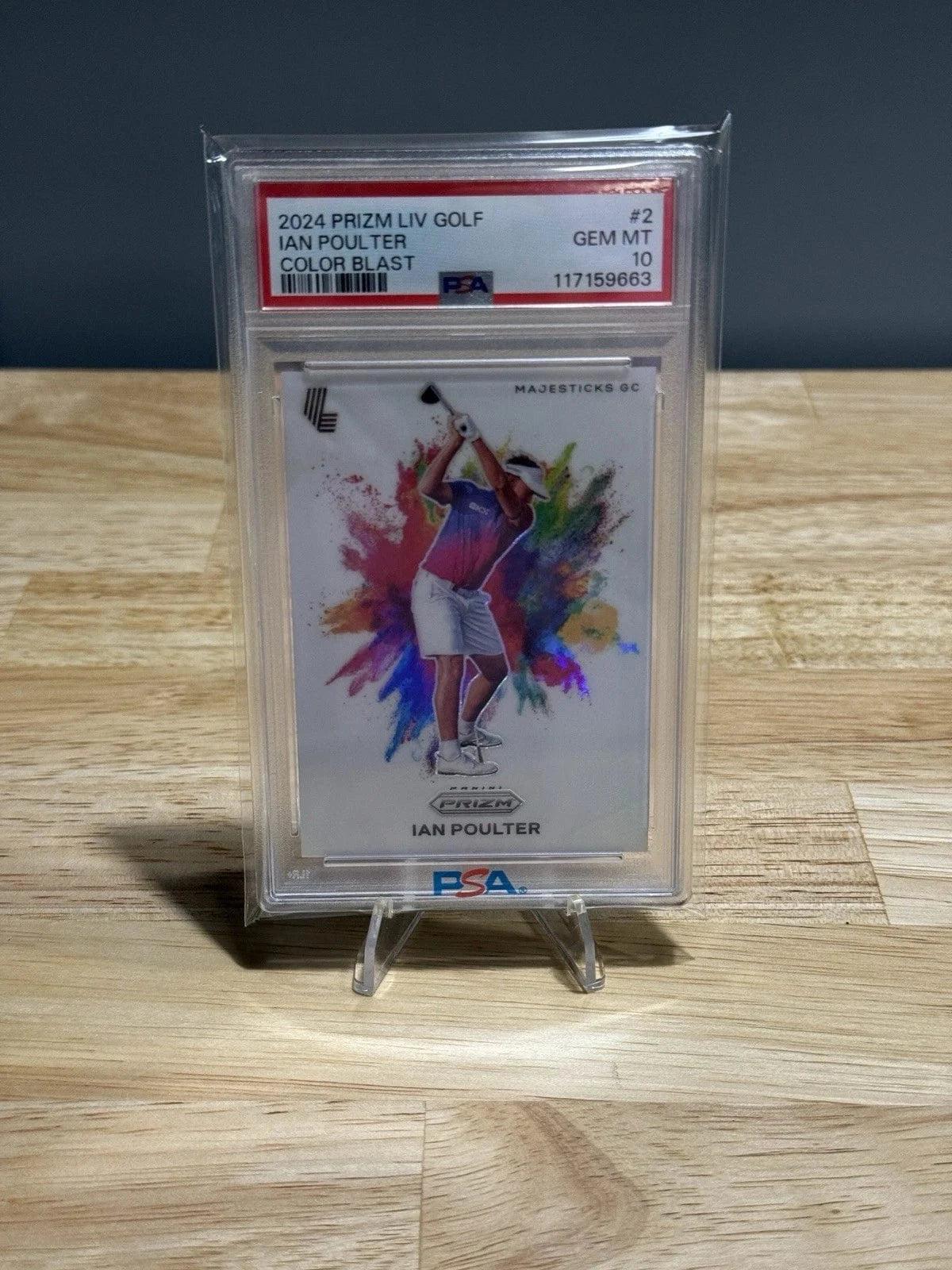 Tour Quality Golf's Shop 2024 Panini Prizm LIV Golf Ian Poulter Color Blast SSP PSA 10 Card