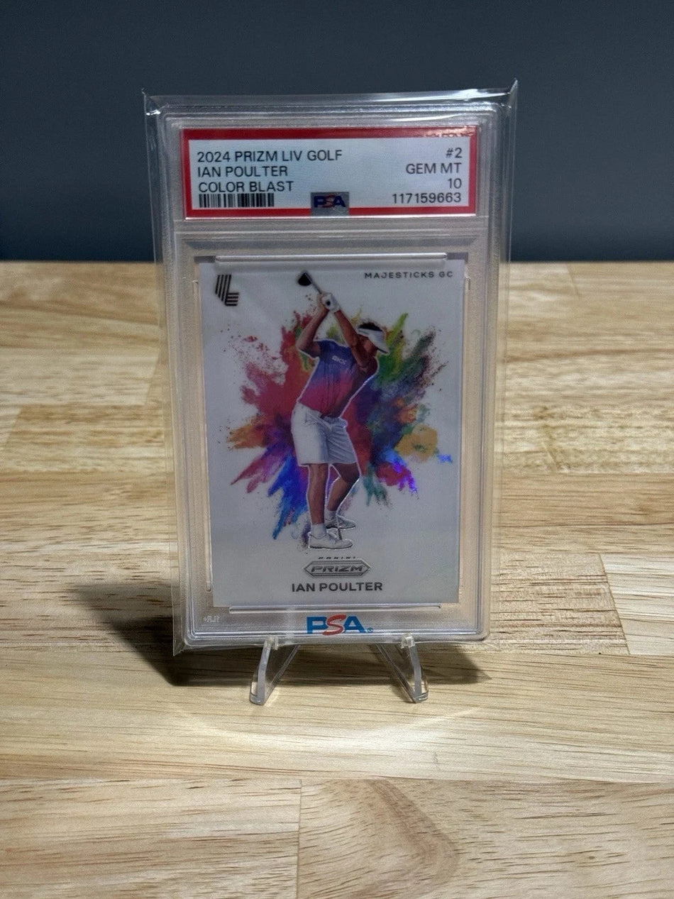 Tour Quality Golf's Shop 2024 Panini Prizm LIV Golf Ian Poulter Color Blast SSP PSA 10 Card