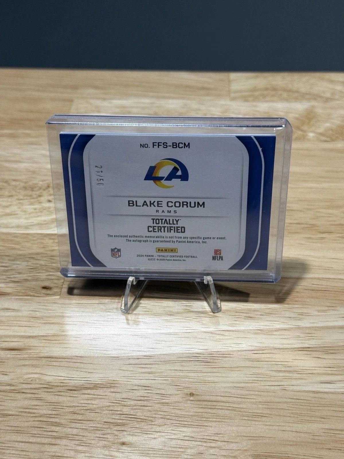 Tour Quality Golf's Shop 2024 Panini Totally Certified Freshman Fabric Auto RC 21/49 FFS-BCM Blake Corum