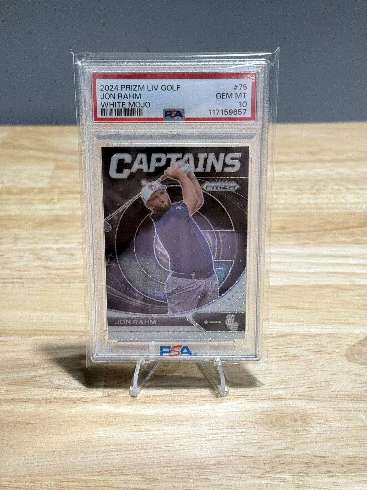 Tour Quality Golf's Shop 2024 Prizm LIV Golf Jon Rahm Captains 30/36 White Mojo Prizm Rookie Card