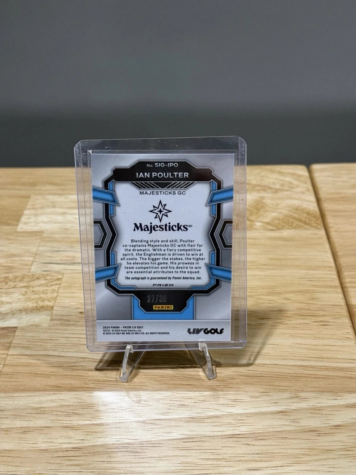 Tour Quality Golf's Shop 2024 PRIZM LIV GOLF WHITE MOJO IAN POULTER AUTO AUTOGRAPH 27/36 MAJESTICKS