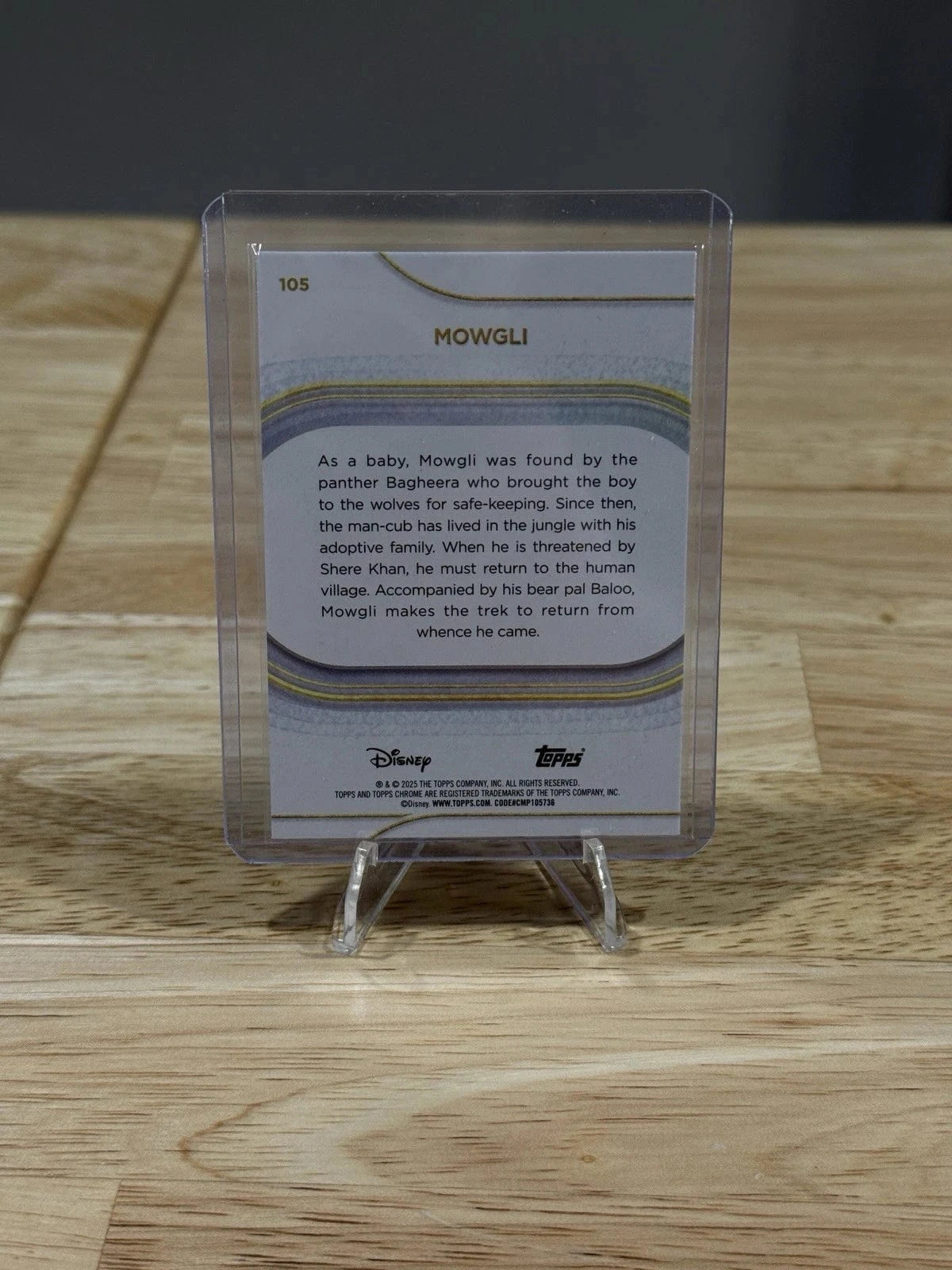 Tour Quality Golf's Shop 2025 Disney Topps Chrome Mowgli 105 Yellow Mini Diamonds Refractor Jungle Book