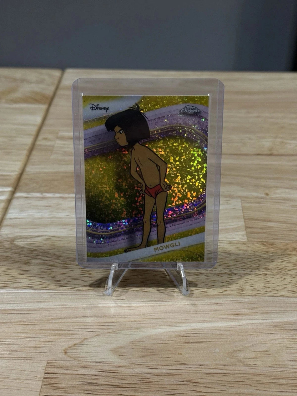 Tour Quality Golf's Shop 2025 Disney Topps Chrome Mowgli 105 Yellow Mini Diamonds Refractor Jungle Book