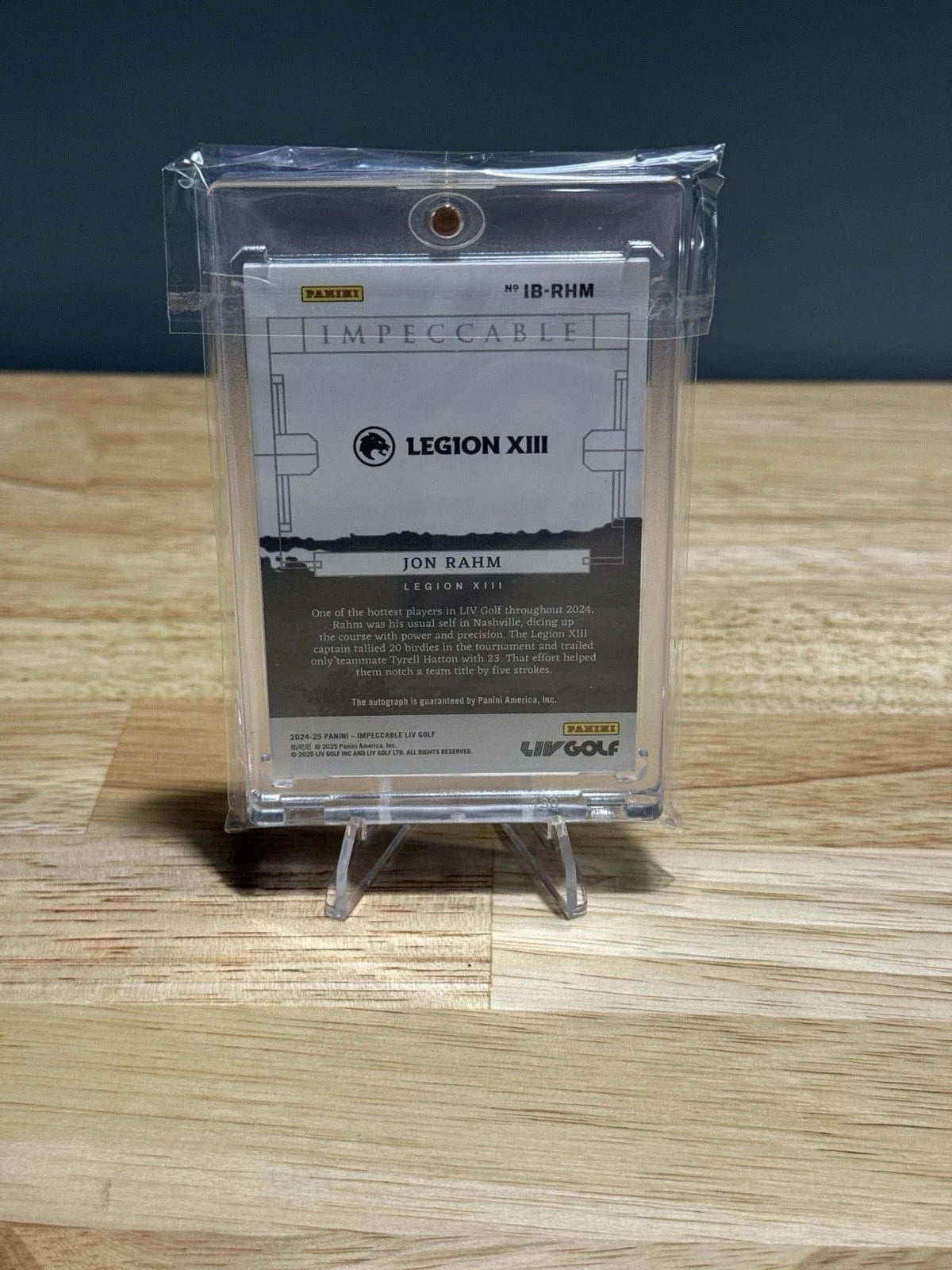 Tour Quality Golf's Shop 2025 Panini Impeccable LIV Golf Card JON RAHM RC Rookie Auto 3/20 Autograph