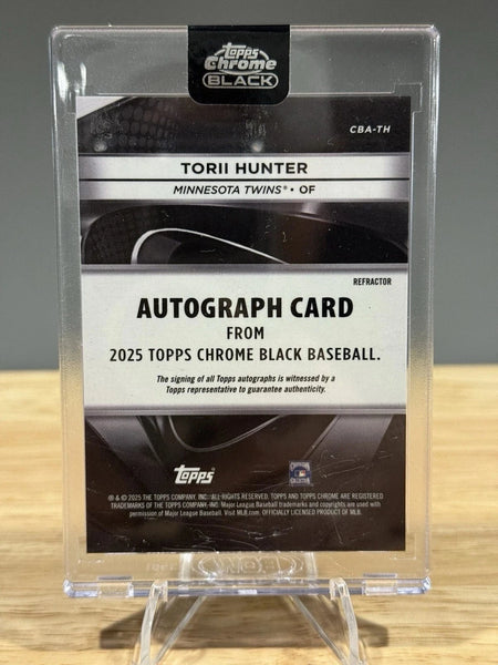 Tour Quality Golf's Shop 2025 Topps Chrome Black Torii Hunter Auto Autograph 169/199