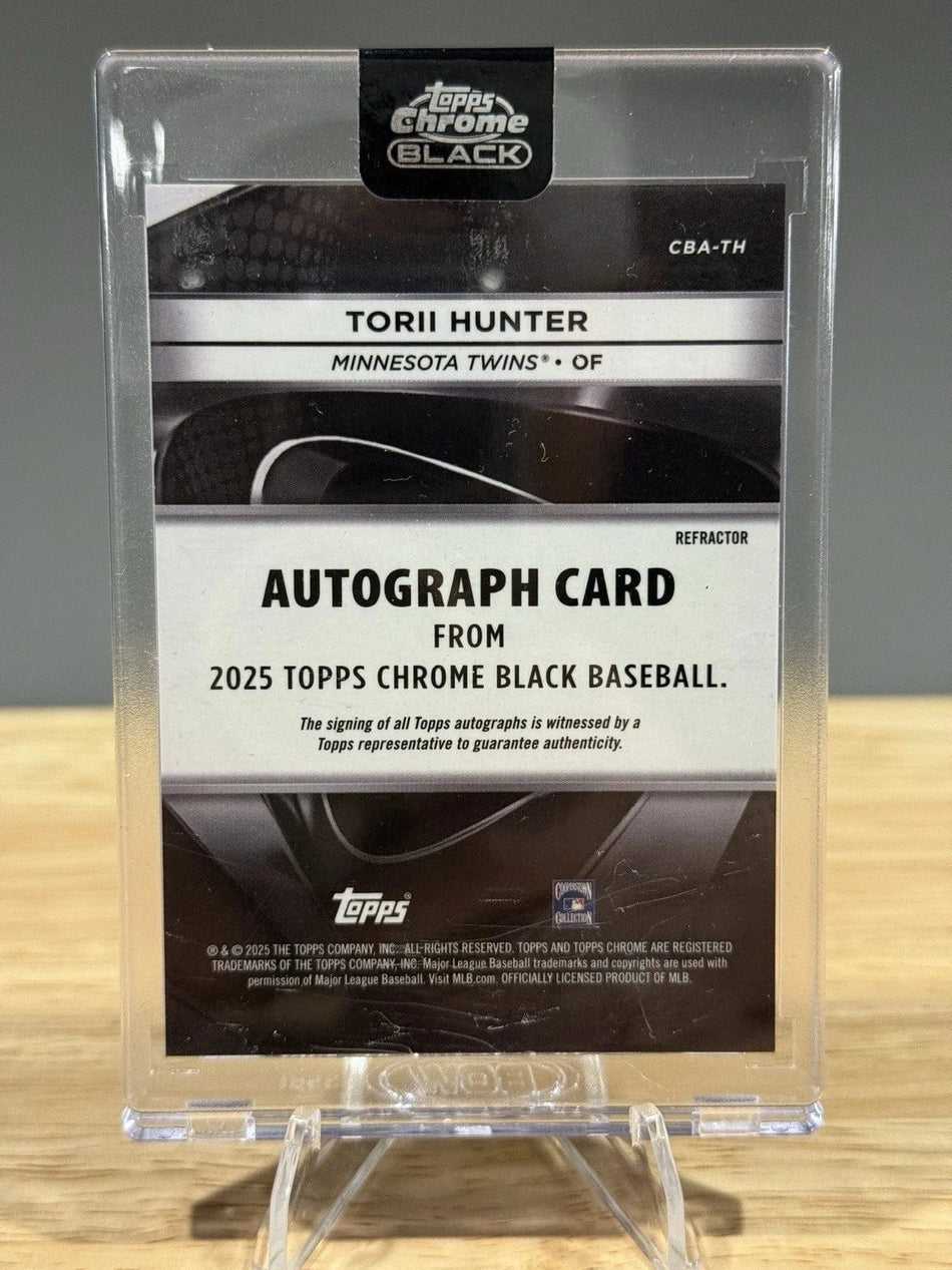 Tour Quality Golf's Shop 2025 Topps Chrome Black Torii Hunter Auto Autograph 169/199