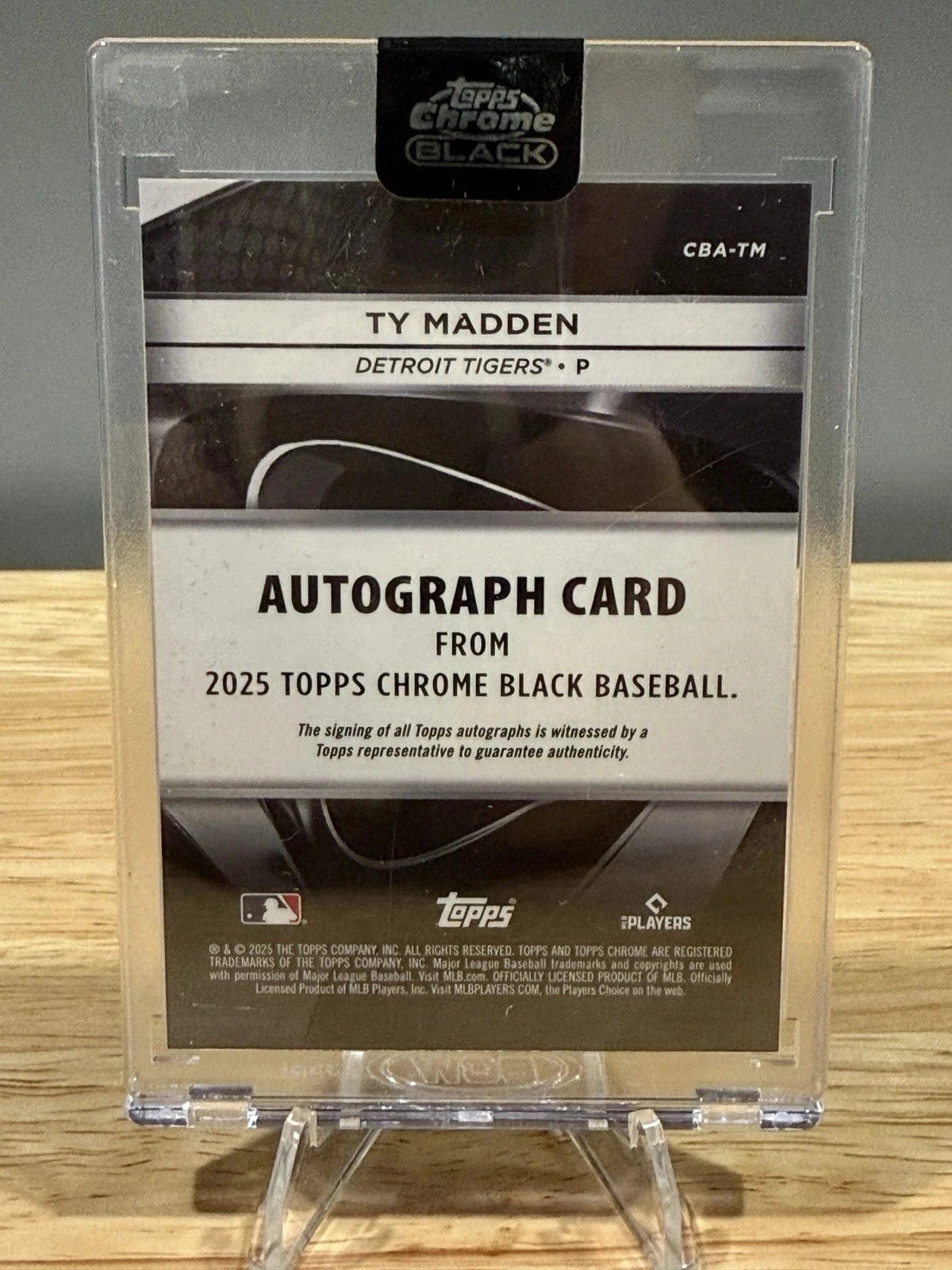 Tour Quality Golf's Shop 2025 Topps Chrome Black Ty Madden Autograph Card 35/50 RC #CBA-TM