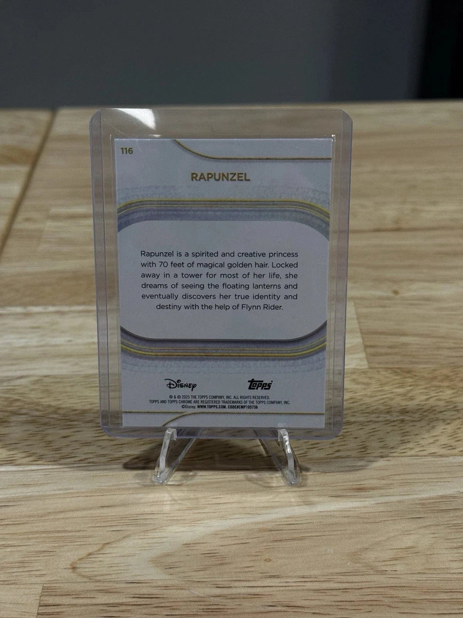 Tour Quality Golf's Shop 2025 Topps Chrome Disney 116 Rapunzel Yellow Mini Diamonds Card