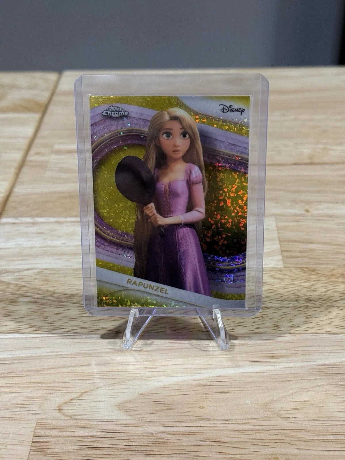 Tour Quality Golf's Shop 2025 Topps Chrome Disney 116 Rapunzel Yellow Mini Diamonds Card