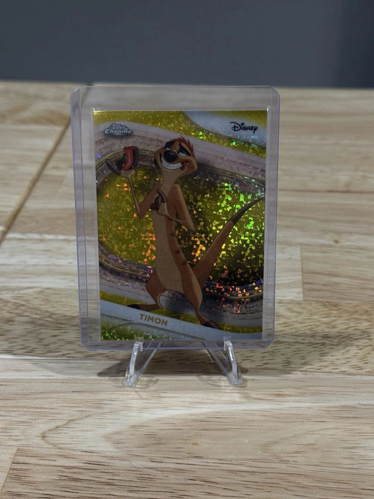 Tour Quality Golf's Shop 2025 Topps Chrome Disney 98 Timon Yellow Mini-Diamonds Refractor SP NEW Card
