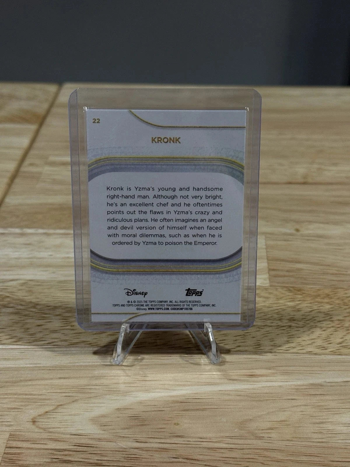 Tour Quality Golf's Shop 2025 Topps Chrome Disney Kronk Card Blue Diamond Refractor /150