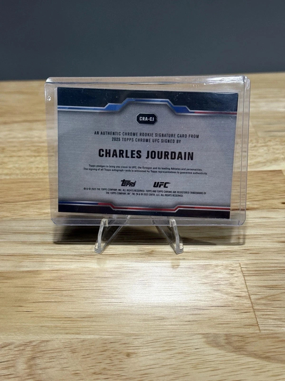 Tour Quality Golf's Shop 2025 Topps Chrome UFC Card Charles Jourdain Blue Refractor Rookie Auto /150