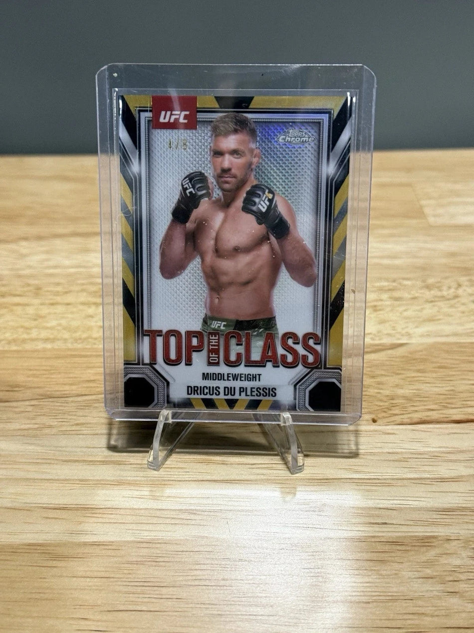 Tour Quality Golf's Shop 2025 Topps Chrome UFC Card Dricus Du Plesis/8 Top Of The Class Black Gold TQG TQG