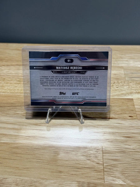 Tour Quality Golf's Shop 2025 Topps Chrome UFC Mateusz Rebecki Green Refractor /125