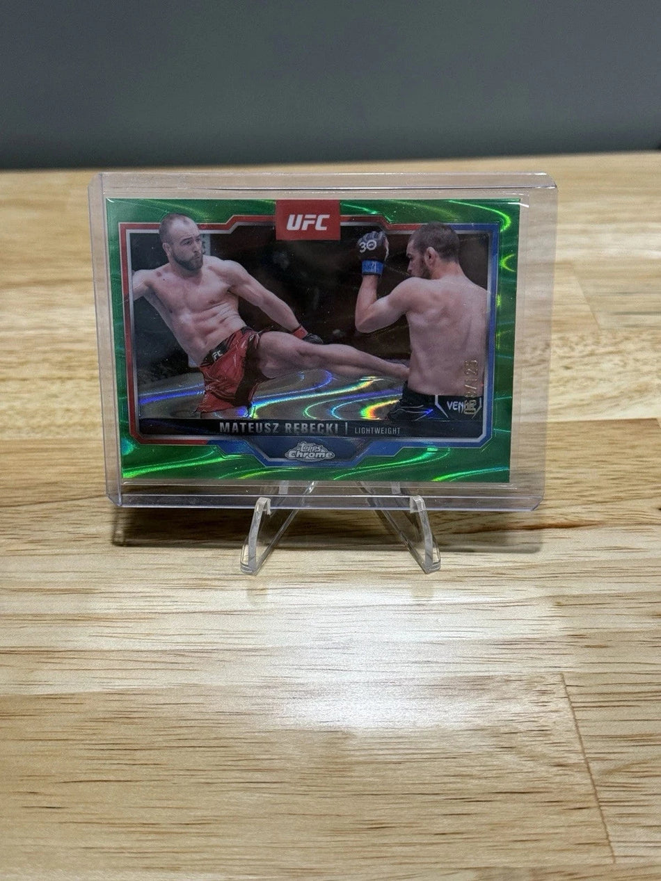 Tour Quality Golf's Shop 2025 Topps Chrome UFC Mateusz Rebecki Green Refractor /125