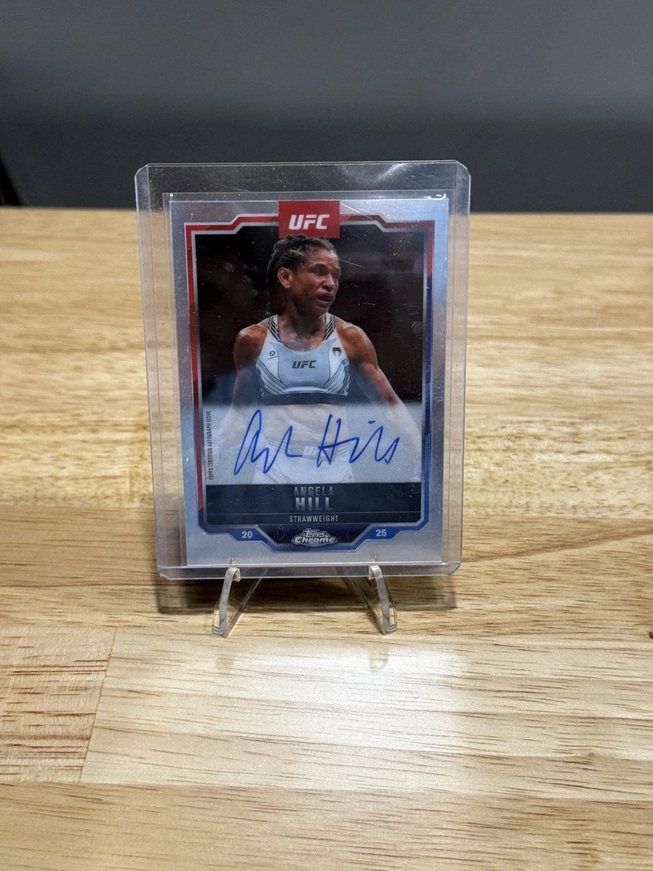 Tour Quality Golf's Shop 2025 Topps Chrome UFC No. CVA-AH Angela Hill Chrome Veteran Signature Auto