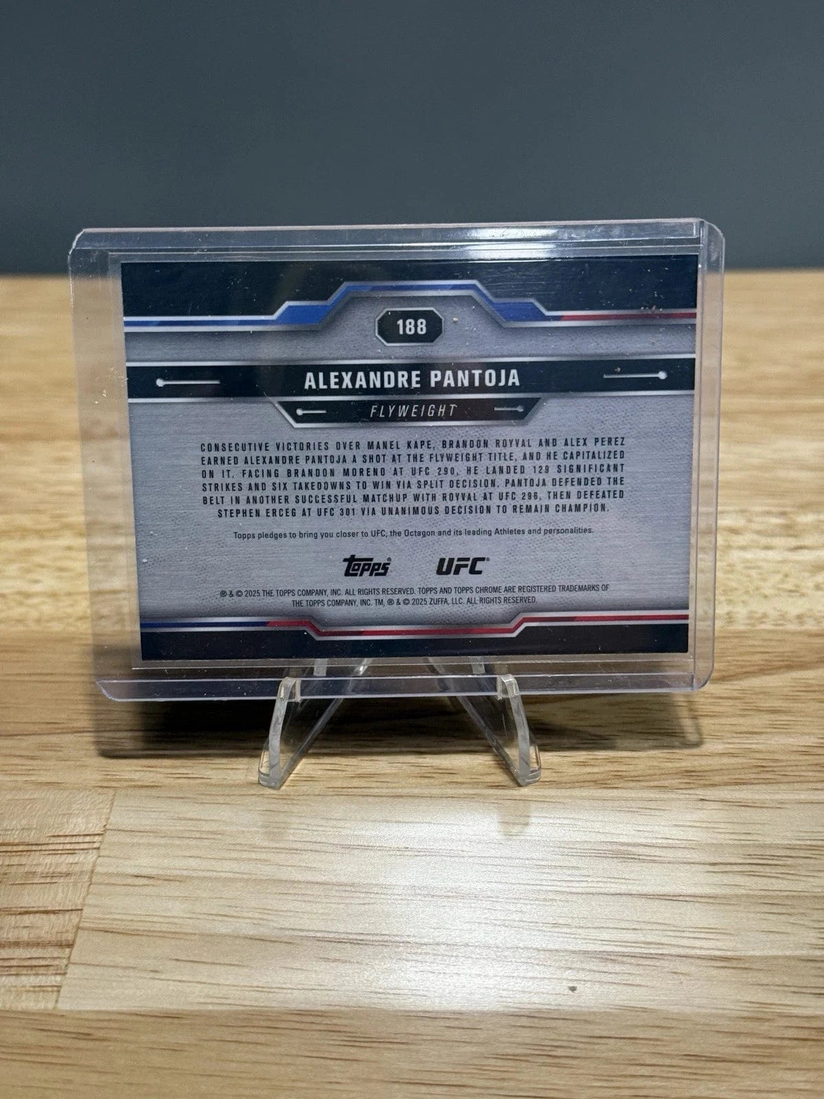 Tour Quality Golf's Shop 2025 Topps Chrome UFC Red, White & Blue Refractor Alexandre Pantoja /88