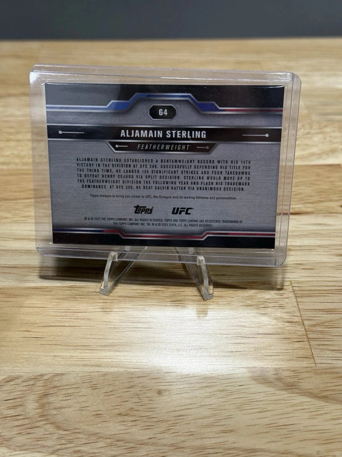 Tour Quality Golf's Shop 2025 Topps Ufc Chrome Aljamain Sterling Gold Card /50