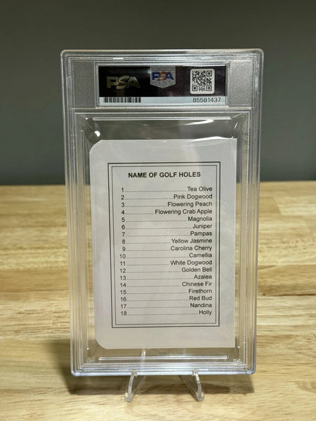 Tour Quality Golf's Shop Ben Griffin Masters Scorecard PSA Autographed Augusta National Golf Club