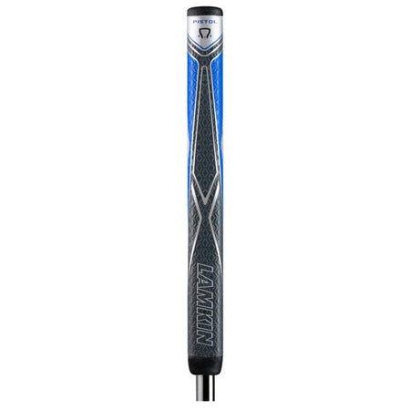 Tour Quality Golf's Shop Blue / Charcoal / Silver / Midsize Lamkin SINK FIT Polyurethane PISTOL Putter Grip